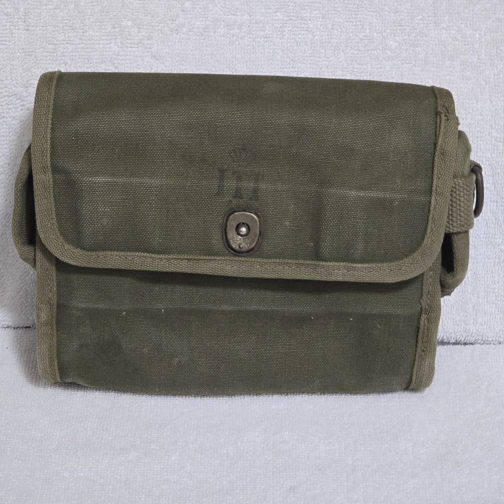 Vintage US Military M18A1 Chemical Detector Kit Canvas Case Pouch ITT